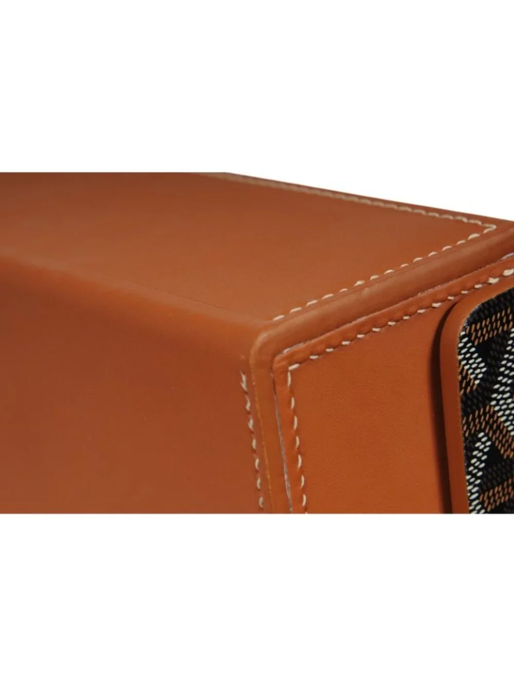 Goyard Montre De Voyage Eight Watch Box Black Tan Travel Trunk Case Buckle Strap